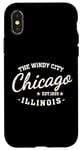 Coque pour iPhone X/XS Vintage Retro Love Chicago Illinois Windy City est une ville créée en 1833