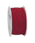 C.E. Pattberg MOSEL Ficelle bordeau (rouge), 25 m de Cordelette Tissée, Largeur 4 mm, Accessoire pour Décoration, Bricolage, Travaux Manuels et Emballage Cadeau