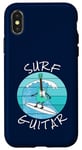 Coque pour iPhone X/XS Surf Guitar Guitariste électrique Surfeur Vacances d'été