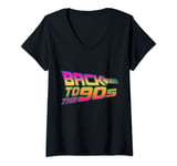 Womens Back To The 90s Costume Retro Fancy Dress Halloween Party V-Neck T-Shirt