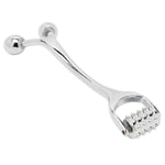 Face Ridged Roller Alloy Facial Acupuncture Roller Dual Head Promote Absorpt AUS