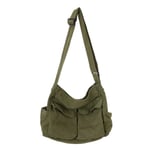 Messenger Bag for School Vintage svart Canvas Reclining Women's