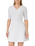 Armani Exchange Women's Sustainable, Mid Fit Casual Dress, White, L