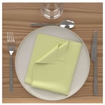 Soleil D Ocre - Lot de 3 serviettes de table 40x40 cm Alix vert citron, par Soleil d'Ocre alix vert citron - Vert