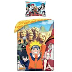 Naruto Uzumaki Single Duvet Cover Set 2-in-1 Design EU Size Anime 100% Cotton