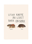 Lemmel Utan kaffe Poster