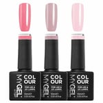 Mylee MYGEL Gel Nail Polish UV LED 3 Colour Pink Manicure Set Kit 3x10ml Bottles