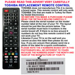 TOSHIBA TV REMOTE CONTROL A REPLACEMENT THAT WORKS SELECTED TOSHIBA LCD/LED TVs