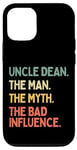 Coque pour iPhone 12/12 Pro Citation de l'oncle Dean The Man The Myth The Bad Influence