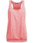 UNibelle débardeur Femme Yoga Chemise Running Haut de Sport Couleurs Unies débardeur sans Manches Dos Nageur Fitness Haut, Rose, XXL