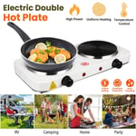 Hot Plate Electric Cooker Double Portable Table Top Hob Hotplate 2000W Stove UK