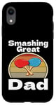 Coque pour iPhone XR Drôle Smashing Great Dad Ping Pong Lover Game Winner Retro