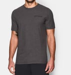 Under Armour Charged Cotton Tee, Carbon Heather - S