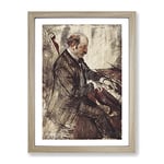 The Pianist By Giovanni Boldini Classic Painting Framed Wall Art Print, Ready to Hang Picture for Living Room Bedroom Home Office Décor, Oak A2 (64 x 46 cm)