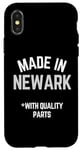 Coque pour iPhone X/XS Made In Newark - Slogan amusant Born In Newark