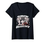 Womens 12th Wedding Anniversary Celebrating 12 Years Matching Gift V-Neck T-Shirt