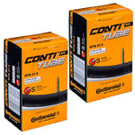 2 x Continental MTB 27.5 Mountain Bike inner tube Presta Valve 650B,Black,27.5"