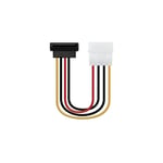 Nanocable - 10.19.0201-OEM - Câble d'alimentation sata coudé vers molex, 4 broches/M-SATA/H, mâle-femelle, 16cm