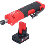 M12 FDGS-401 Meuleuse droite sans fil 12 v 6 / 8 mm Brushless + 1x batterie 4,0 Ah - sans chargeur - Milwaukee