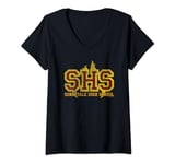 Womens Buffy The Vampire Slayer Sunnydale Highschool Collegiate V-Neck T-Shirt