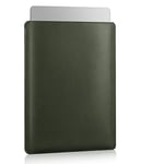 MoKo Housse d'Ordinateur Portable 14 Pouce Compatible avec MacBook Pro 14 inch M2 Max 2023/2021, Sacoche de Transport en PU Mince Léger pour Homme Femme, Vert Nuit