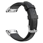 KALEBOL Läderarmband Garmin Fenix 8 Amoled 43mm - Svart