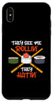 Coque pour iPhone XS Max They See Me Rollin They Hatin Rouleau à sushi japonais