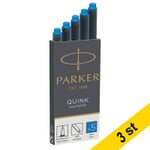 Bläckpatron reservoarpenna | Parker Quink 1950383 | royal blue | 5st x3