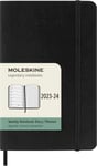 Moleskine - Agenda Hebdomadaire Planner 2023-2024, 18 Mois, Agenda Académique Hebdomadaire, Couverture Souple, Format de Poche 9 x 14 cm, Couleur Noir