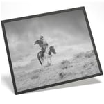 Placemat Mousemat 8x10 BW - Kazakh en Eagle Hunter Man  #35917