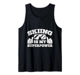 SKIING IS MY SUPERPOWER Funny Skier Children Tank Top