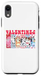 Coque pour iPhone XR Blue Dog Valentines avec des amis