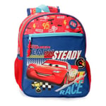 Disney Joumma Cars Lets Race Backpack, School Backpack, Made of Polyester, Pockets and Compartments, Wide and Adjustable Straps., red, Daypack