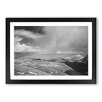 Big Box Art Ansel Adams Rocky Mountain National Park Colorado 5 Framed Wall Art Picture Print Ready to Hang, Oak A2 (62 x 45 cm)