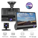 1080P 4" Dual Lens HD Car DVR Rearview Video Dash Cam Recorder Camera G-Sensor