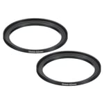 55mm-62mm Metal Step Up Ring, 2 Pcs Camera Lens Filter Adapter Ring Black