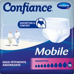 CONFIANCE MOBILE ABSORPTION 10 - Slip absorbant jetable pour incontinence urinaire, adulte 14 pc(s)