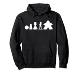 Evolution of the Meeple - Board game pieces Pullover Hoodie