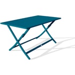 Citygarden - marius - Table de jardin pliante en aluminium bleu canard - city garden