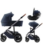 Britax Smile 5Z Duovogn, Pakke med Baby-Safe Pro Bilstol, Night Blue