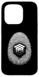 Coque pour iPhone 15 Pro Magic Cube Fingerprint - Amateur de cubes graphiques vintage