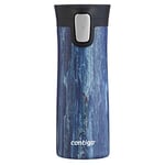 Contigo Pinnacle Autoseal Mug Isotherme, Thermos Café Isotherme, Mug en Acier Inoxydable, Bouteille Isotherme, Tasse à Café avec Couvercle sans BPA Facile à Nettoyer; Blueslate, 420 ml