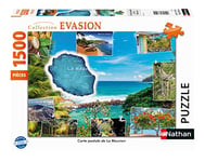 Nathan - Puzzle 1500 pièces - Carte postale de la Réunion - Adultes et enfants dès 14 ans - Puzzle de qualité supérieure - Encastrement parfait - Collection Évasion - 87342