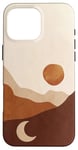 iPhone 16 Pro Max Aesthetic Boho Day and Night Pattern Sun and Moon Art Case