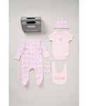 Rock A Bye Baby Girl Cotton 5-Piece Gift Set - Blush - Size 3-6M