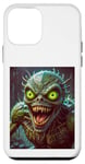 Coque pour iPhone 12 mini monstre en colère moitié hommes moitié araignée vert horreur scène effrayante