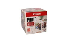 Canon Photo Cube Creative Pack (Pink) - PP-201 5x5” Photo Paper Plus Glossy II (40 Sheets) + Photo Frame - Compatible with Canon PIXMA Printers