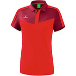 Erima Squad Sport Polo Femme, Bordeaux/Rouge, FR : 46 (Taille Fabricant : 44)