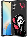 Qerrassa for Samsung Galaxy A14 5G 6.6" Cartoon Character Phone Case Cute Kawaii Soft TPU Cover for Girly Girls Kids Boys Cases Funny Pattern Fashion Protective Case for Samsung A14 5G, Black Skull