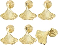 Boutons de Meubles en Or 6 Pièces Boutons de Tiroir poignee de cuisine Dorée,Boutons de Tiroir en Laiton Doré poignée de meuble pour Porte D'Armoire-52 * 32 * 18mm (Le feuille)